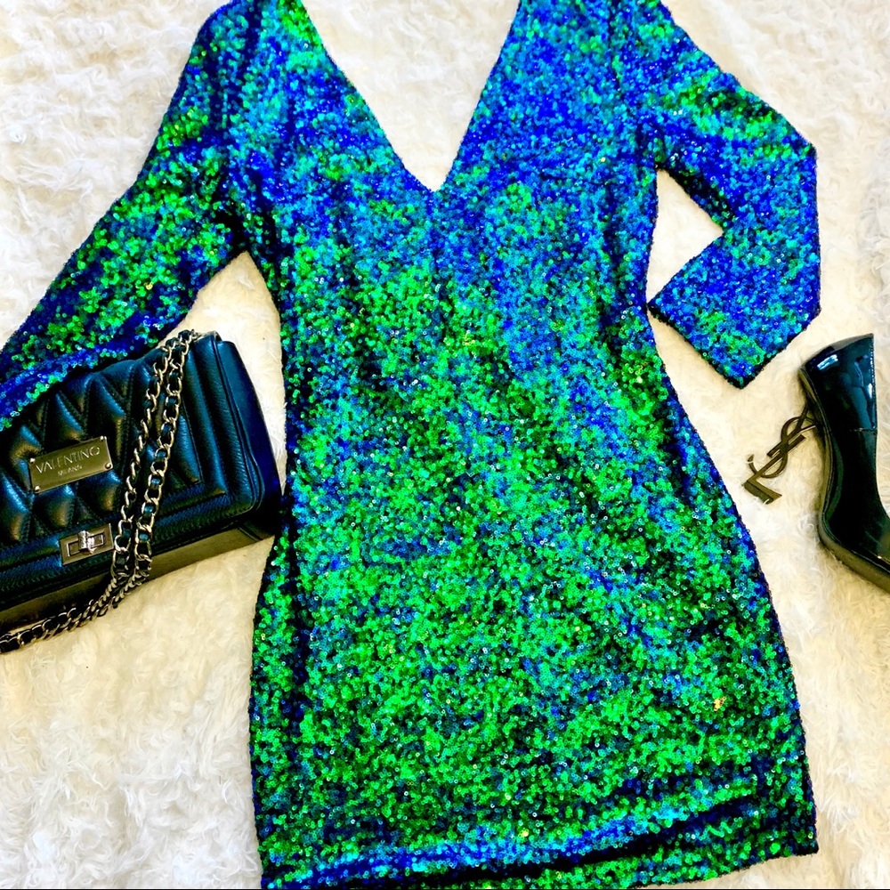 Mermaid Sequin Mini Dress